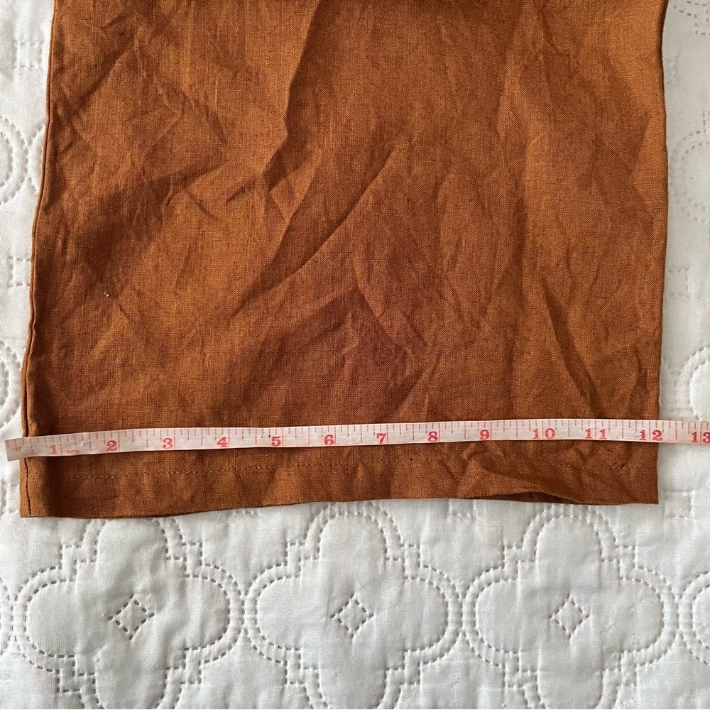 Jillian Boustred 100% Linen Wide Leg Pants M Earth Tone - Picture 7 of 13